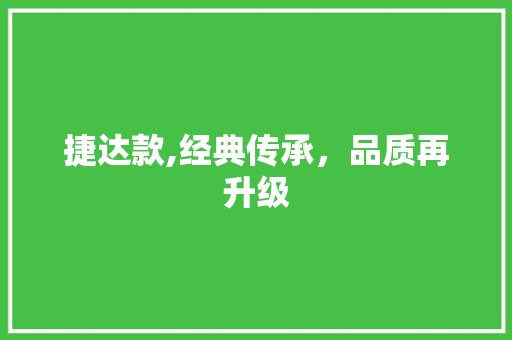 捷达款,经典传承，品质再升级