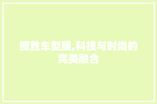 揽胜车型膜,科技与时尚的完美融合