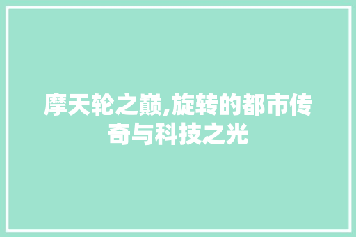 摩天轮之巅,旋转的都市传奇与科技之光