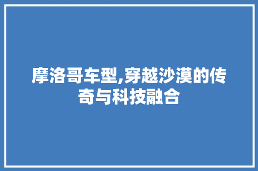 摩洛哥车型,穿越沙漠的传奇与科技融合