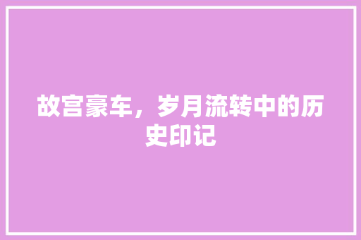 故宫豪车，岁月流转中的历史印记