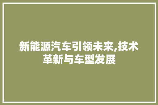 新能源汽车引领未来,技术革新与车型发展
