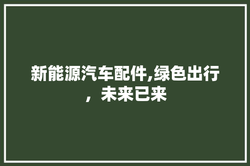 新能源汽车配件,绿色出行，未来已来 车身配件