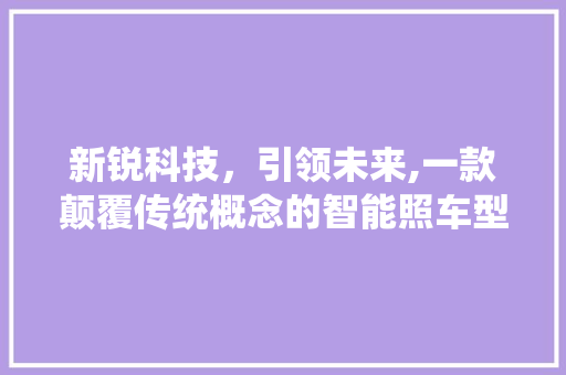 新锐科技，引领未来,一款颠覆传统概念的智能照车型介绍