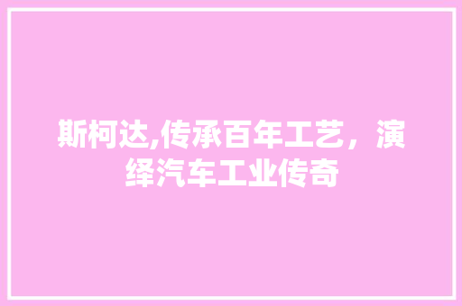 斯柯达,传承百年工艺，演绎汽车工业传奇