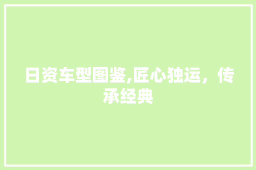日资车型图鉴,匠心独运，传承经典