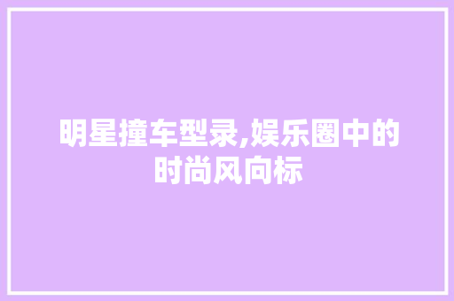 明星撞车型录,娱乐圈中的时尚风向标
