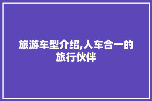 旅游车型介绍,人车合一的旅行伙伴