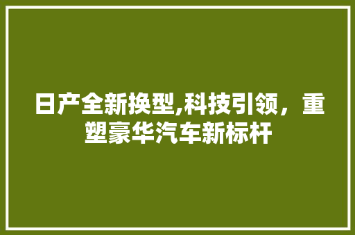 日产全新换型,科技引领，重塑豪华汽车新标杆