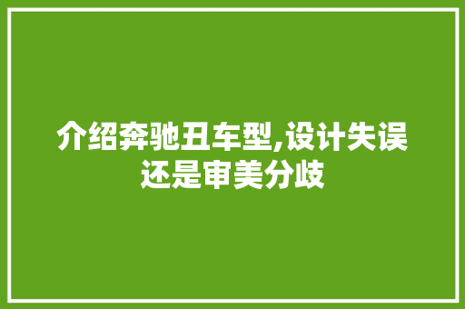 介绍奔驰丑车型,设计失误还是审美分歧