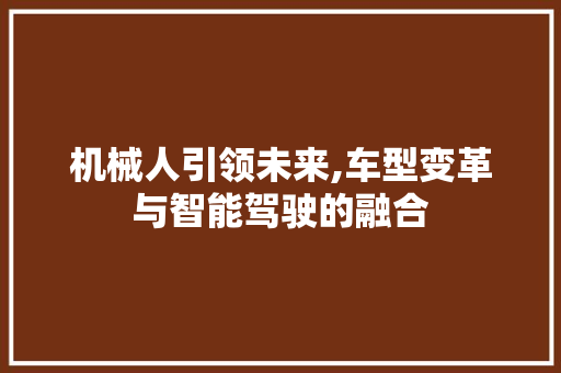 机械人引领未来,车型变革与智能驾驶的融合
