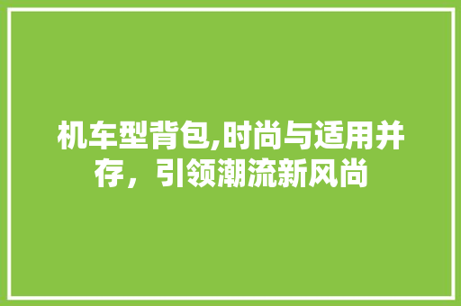 机车型背包,时尚与适用并存，引领潮流新风尚