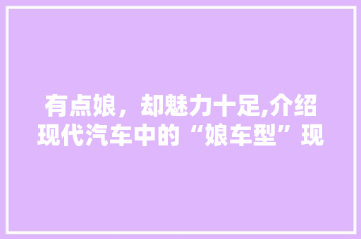 有点娘，却魅力十足,介绍现代汽车中的“娘车型”现象