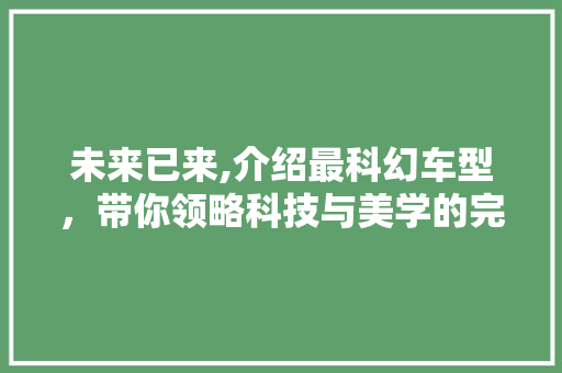 未来已来,介绍最科幻车型，带你领略科技与美学的完美融合 蓄电池配件