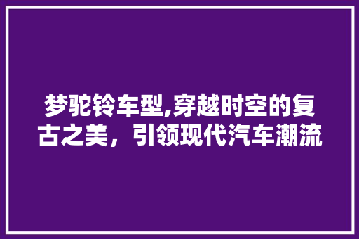 梦驼铃车型,穿越时空的复古之美，引领现代汽车潮流