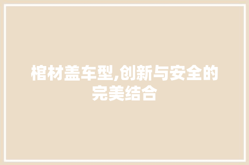 棺材盖车型,创新与安全的完美结合