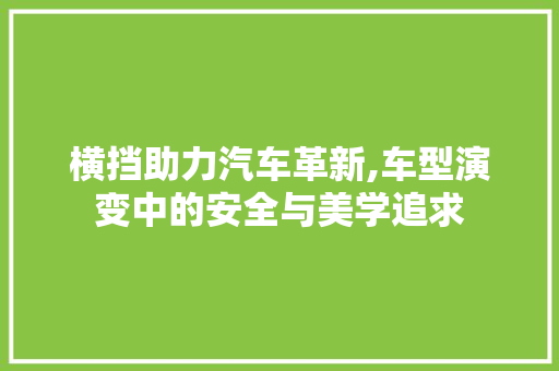 横挡助力汽车革新,车型演变中的安全与美学追求