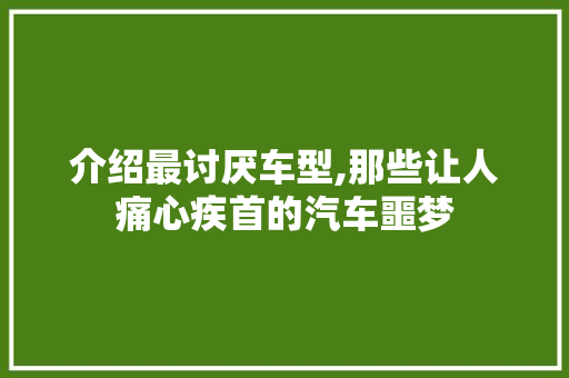 介绍最讨厌车型,那些让人痛心疾首的汽车噩梦 汽车配件