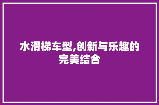 水滑梯车型,创新与乐趣的完美结合