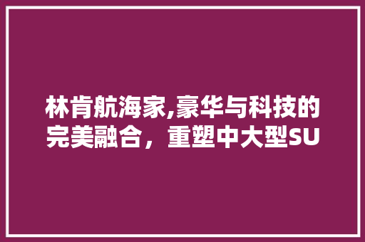 林肯航海家,豪华与科技的完美融合，重塑中大型SUV市场格局