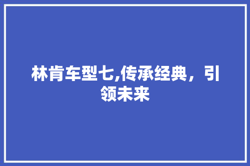 林肯车型七,传承经典，引领未来