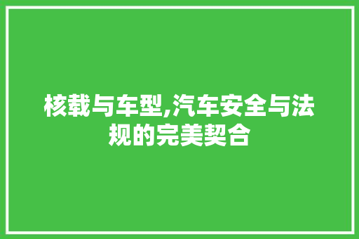 核载与车型,汽车安全与法规的完美契合