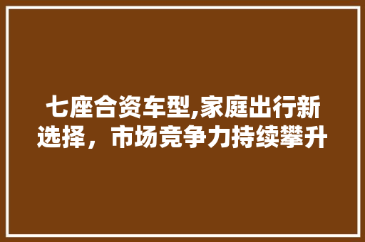 七座合资车型,家庭出行新选择，市场竞争力持续攀升