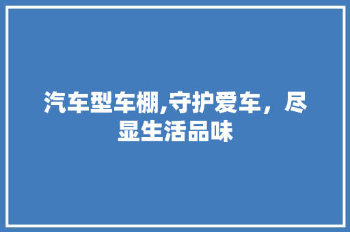 汽车型车棚,守护爱车，尽显生活品味