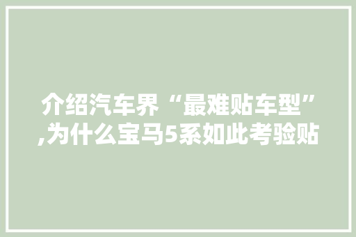 介绍汽车界“最难贴车型”,为什么宝马5系如此考验贴膜师傅的技艺