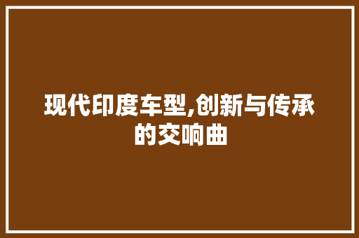 现代印度车型,创新与传承的交响曲