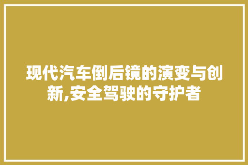 现代汽车倒后镜的演变与创新,安全驾驶的守护者
