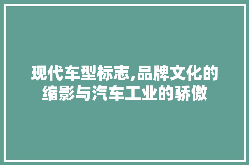 现代车型标志,品牌文化的缩影与汽车工业的骄傲