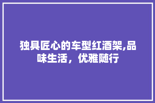 独具匠心的车型红酒架,品味生活，优雅随行