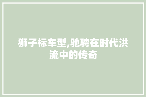 狮子标车型,驰骋在时代洪流中的传奇