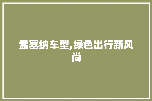 盎塞纳车型,绿色出行新风尚
