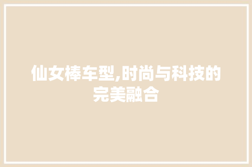 仙女棒车型,时尚与科技的完美融合