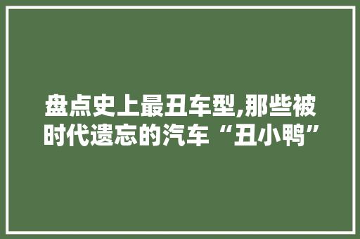 盘点史上最丑车型,那些被时代遗忘的汽车“丑小鸭”