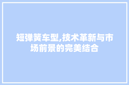 短弹簧车型,技术革新与市场前景的完美结合
