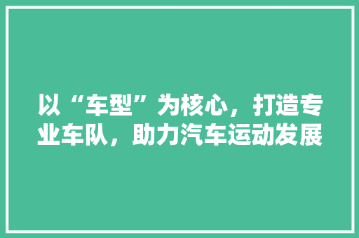 以“车型”为核心，打造专业车队，助力汽车运动发展