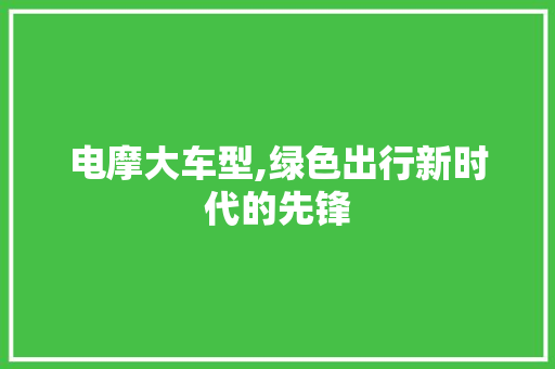 电摩大车型,绿色出行新时代的先锋