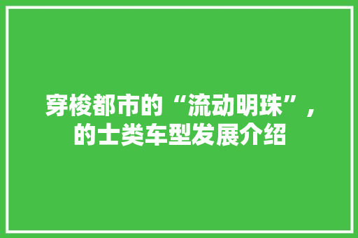 穿梭都市的“流动明珠”,的士类车型发展介绍