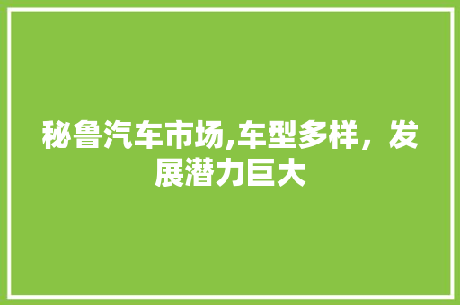 秘鲁汽车市场,车型多样，发展潜力巨大