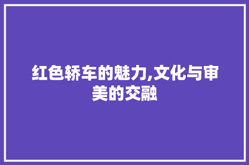 红色轿车的魅力,文化与审美的交融
