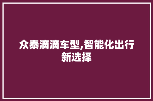 众泰滴滴车型,智能化出行新选择 车灯配件