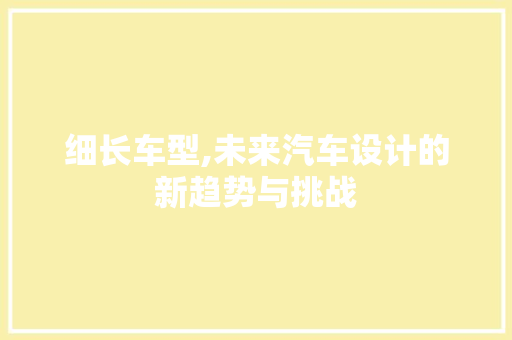 细长车型,未来汽车设计的新趋势与挑战