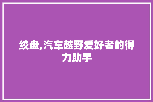 绞盘,汽车越野爱好者的得力助手
