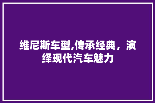 维尼斯车型,传承经典，演绎现代汽车魅力