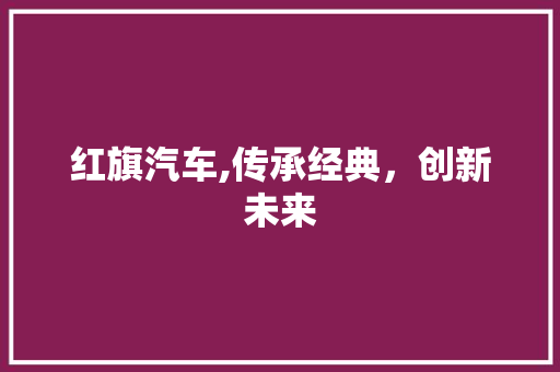 红旗汽车,传承经典，创新未来
