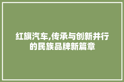红旗汽车,传承与创新并行的民族品牌新篇章 车灯配件