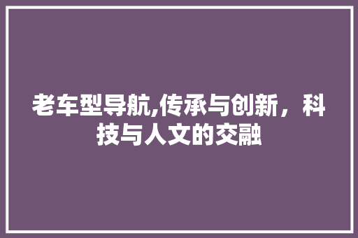 老车型导航,传承与创新，科技与人文的交融